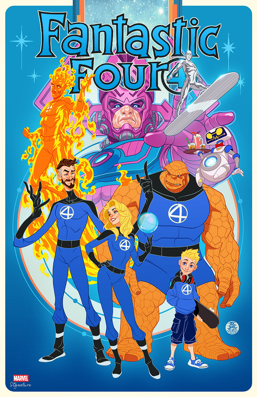 Exclusive Marvel Animated Style Fantastic Four Print