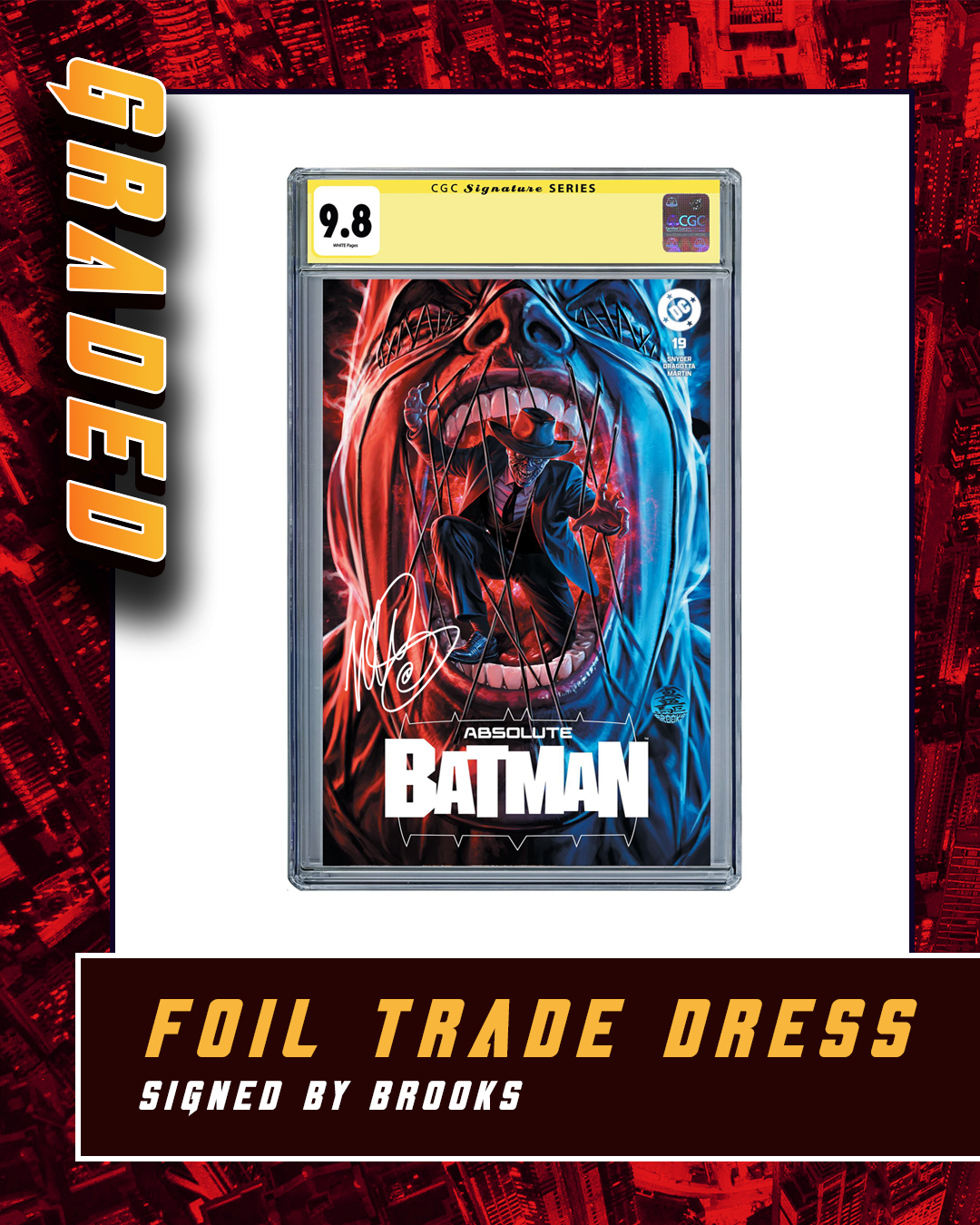 TRADE DRESS FOIL-Absolute Batman #19 – Mark Brooks Exclusive Variant Cover – First Appearance of Scarecrow