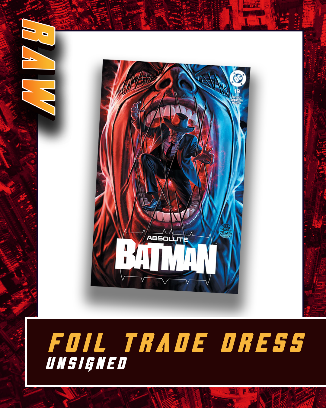 TRADE DRESS FOIL-Absolute Batman #19 – Mark Brooks Exclusive Variant Cover – First Appearance of Scarecrow