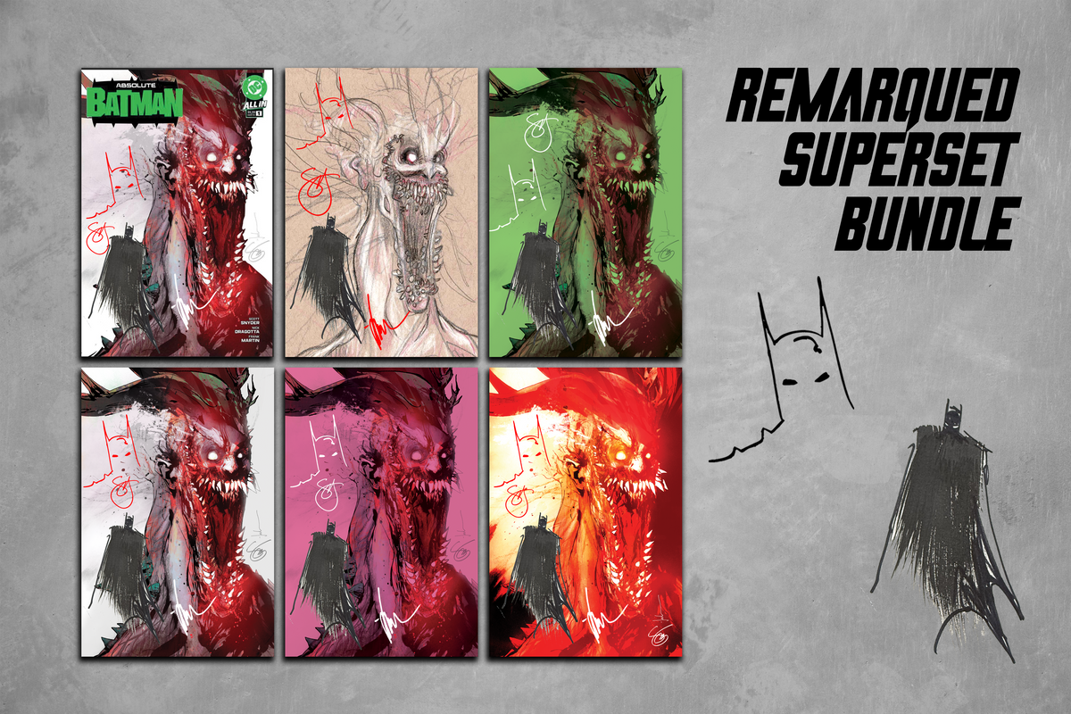 SUPERSET Covers A-F: Scott Snyder & Jock's Absolute Batman #25 ALL Copies Signed and Remarqued by Scott Snyder and Jock (Brigade)