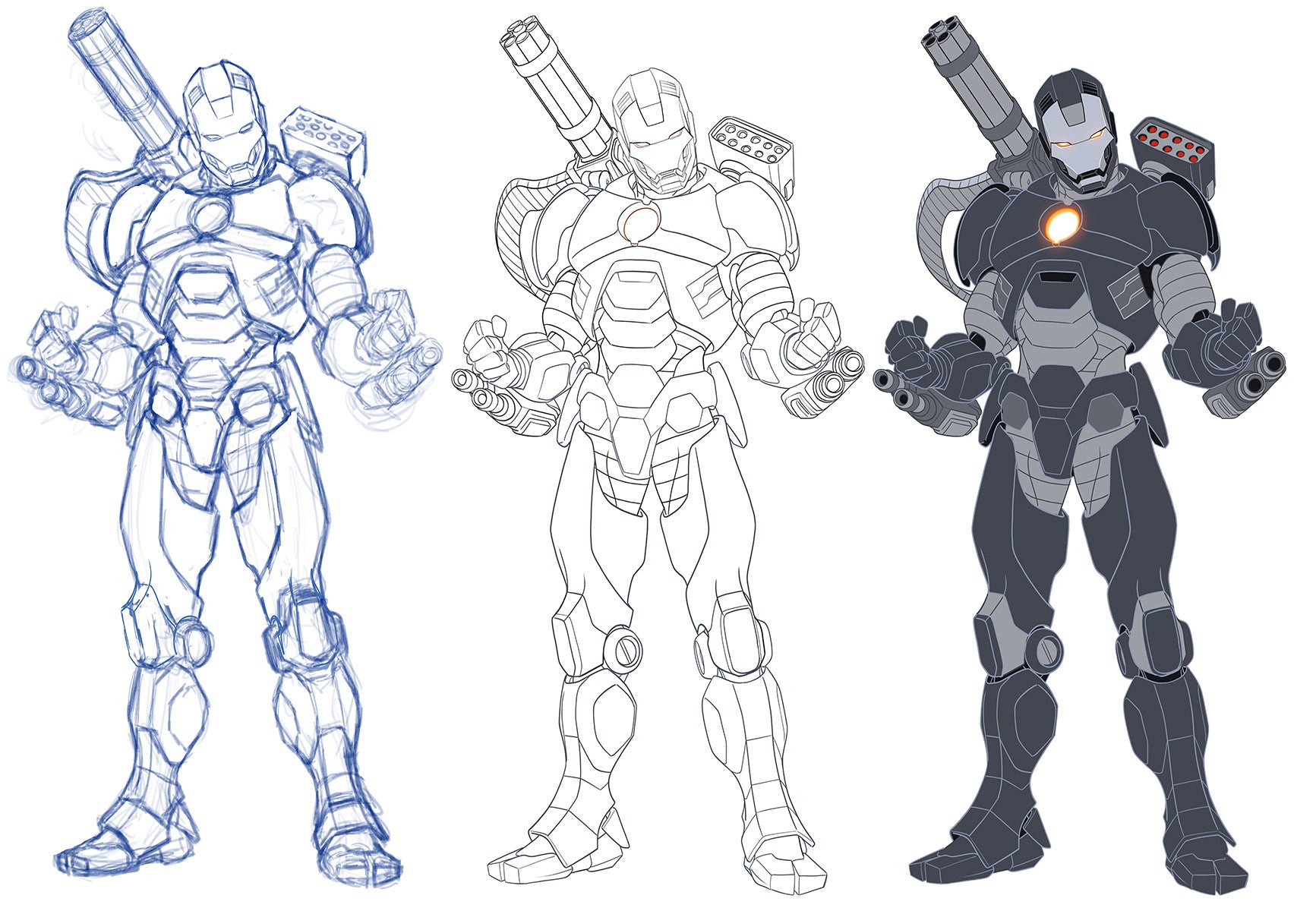 Progress steps for Mark Brooks' D'fied War Machine