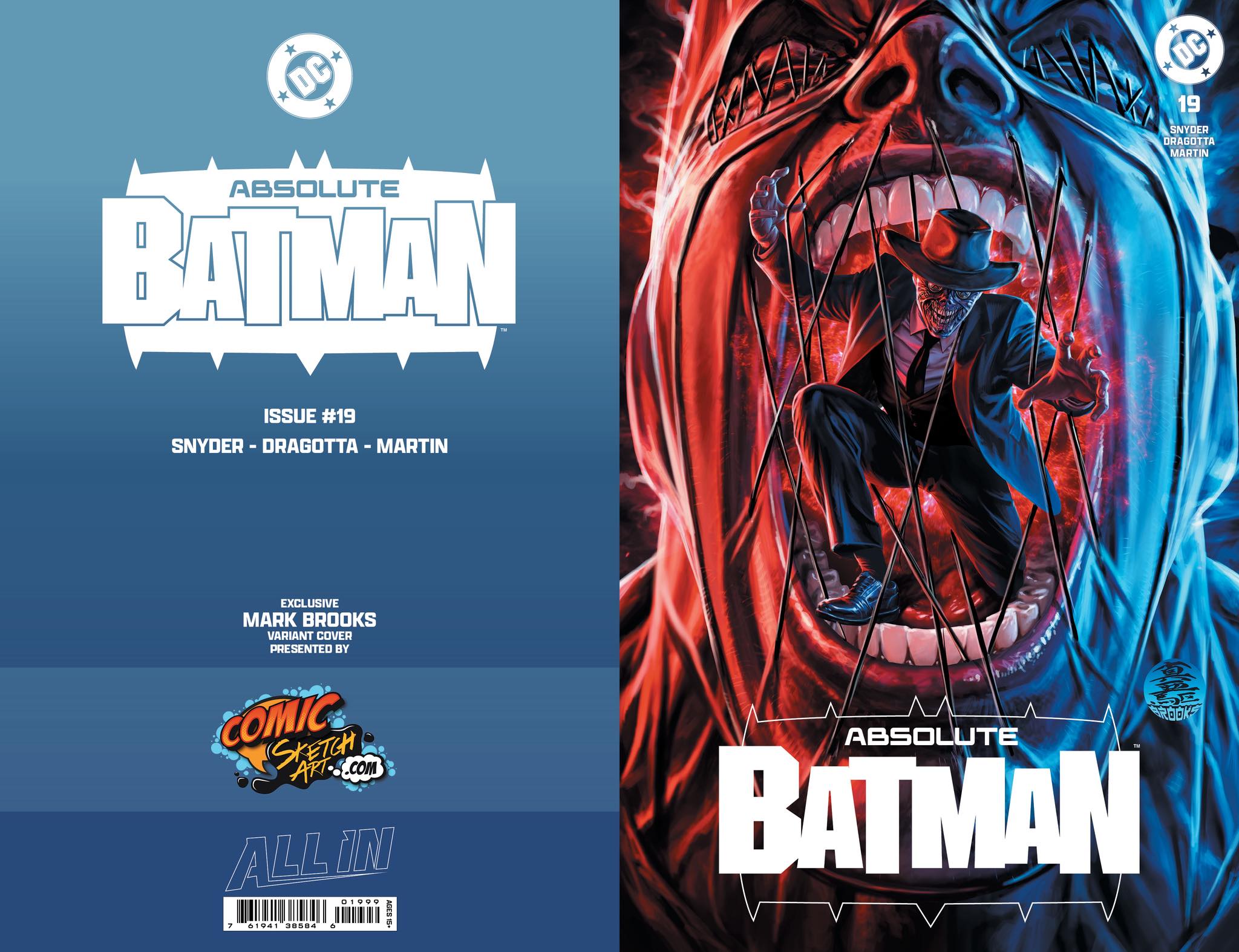 TRADE DRESS FOIL-Absolute Batman #19 – Mark Brooks Exclusive Variant Cover – First Appearance of Scarecrow