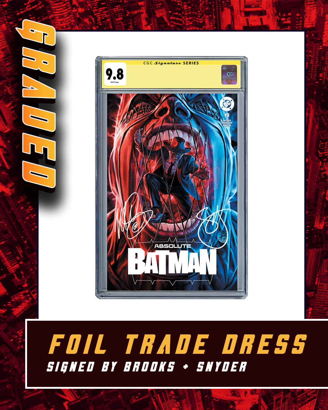 TRADE DRESS FOIL-Absolute Batman #19 – Mark Brooks Exclusive Variant Cover – First Appearance of Scarecrow