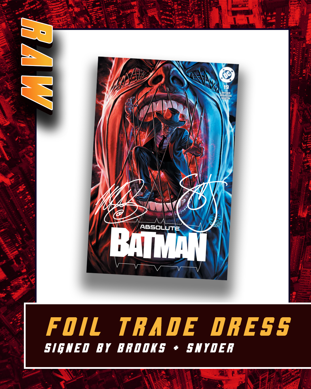 BROOKS BRIGADE EARLY SALE-VIRGIN AND TRADE DRESS FOILS-Absolute Batman #19 – Scarecrow