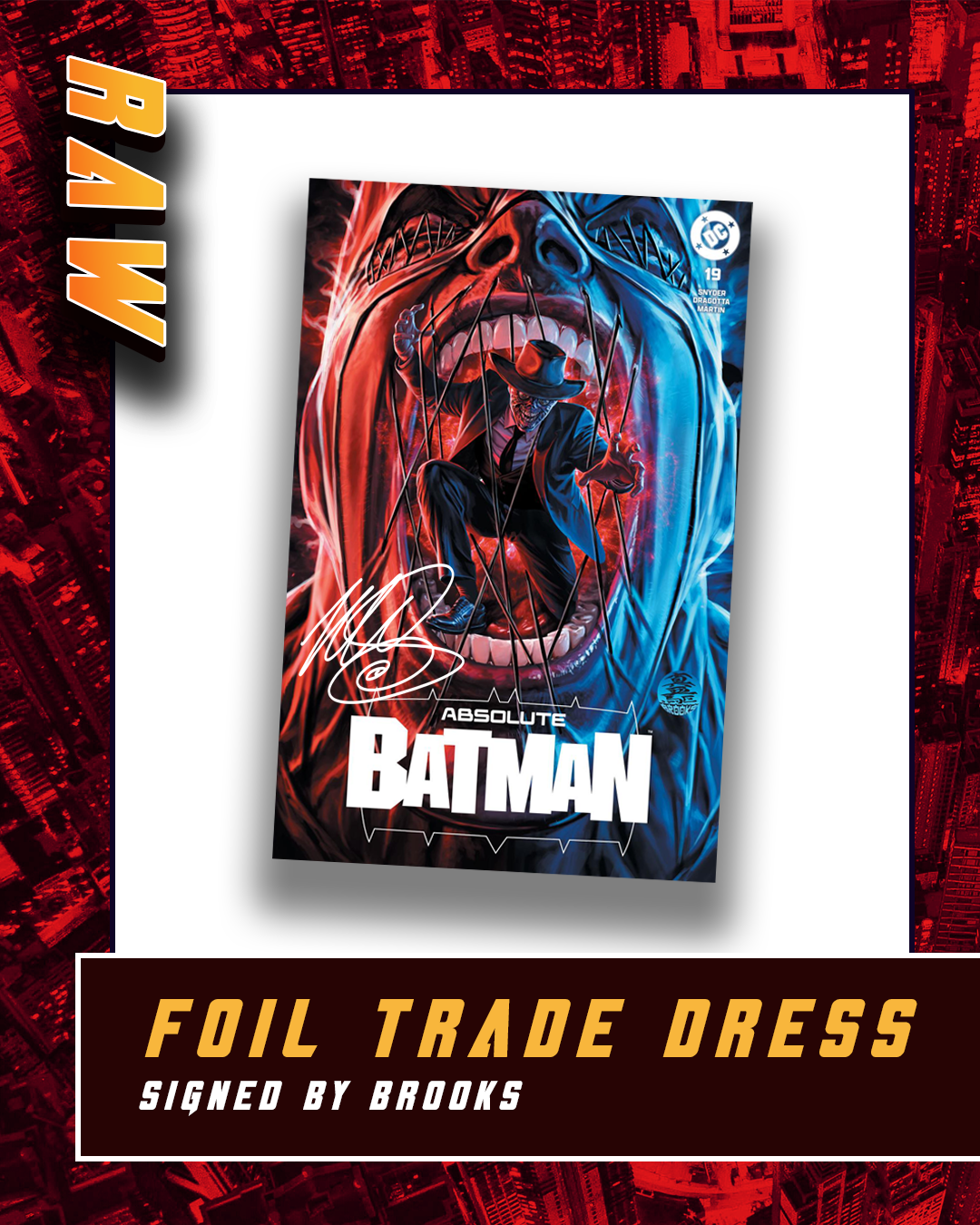 BROOKS BRIGADE EARLY SALE-VIRGIN AND TRADE DRESS FOILS-Absolute Batman #19 – Scarecrow