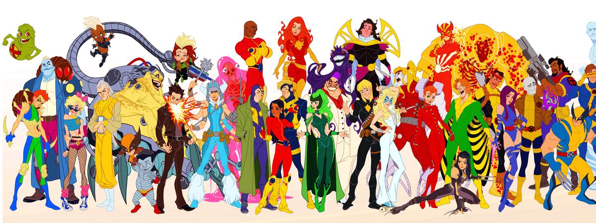 D’fied X-Men Art by Mark Brooks | Animated Style Illustrations
